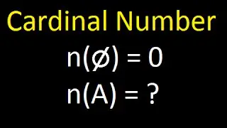Cardinal number of a set | number of distinct elements in a set