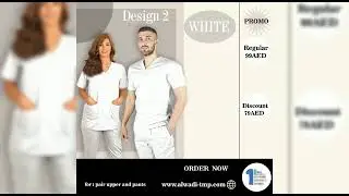 White scrub suit uniforms nurse scrub pants and shirt in uae