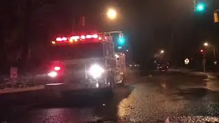 WEST ORANGE FIRE DEPARTMENT ENGINE 3 RESPONDING ON MOUNT PLEASANT AVENUE IN WEST ORANGE, NEW JERSEY.