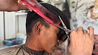 ASMR BARBER SHOP HAIRCUT ✂️ | YOUNG BARBER | PEACEFUL & SLEEPING SOUND | NO TALK SCISSORS SOUND 