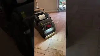 Sanding parquet wood floor with #americansanderslegend