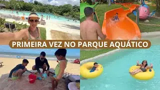 FOMOS NO PARQUE AQUÁTICO DE ARRAIAL D'ÁJUDA, COMEMOS ACARAJÉ, ELE FOI NO TOBOÁGUA MAIS ALTO