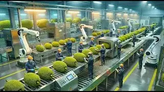 How Jackfruit Is Processed in Factory | From Fresh Fruit to Sweet Desserts | Full Process