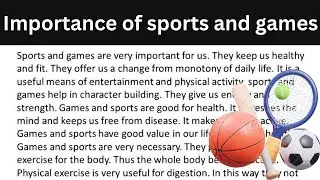 importance of sports and games essay | very simple essay in english on importance of sports and game