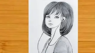 How To Draw A Beautiful Girl With Short Hair  step by step easy drawing