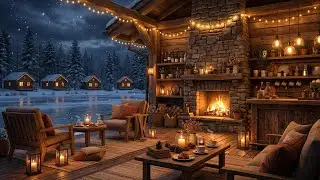 Smooth Jazz Coffee Shop ❄️ Cozy Winter Atmosphere for Study, Relaxing, Work & Focus