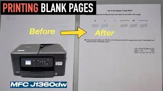 Brother MFC J1360dw Printing Blank Pages, Fix Clogged BK, Y,C M Ink Cartridges !