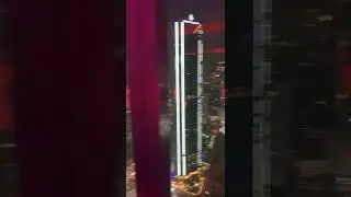 Beautiful view of Twin tower restaurant Malaysia #shorts