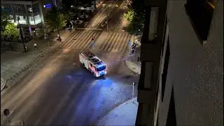 Fire engine PH101 responding in Lahti, Finland - P&auml;ij&auml;t-H&auml;me Rescue Department