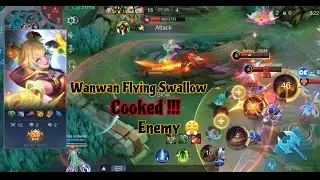 Wanwan Flying Swallow Unstoppable | Wanwan Gameplay | Cooked Enemies Easily 😂 | Mobile Legend 