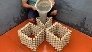 Craft flower pot ideas /How to make beautiful and unique flower pots from cement /cement craft ideas