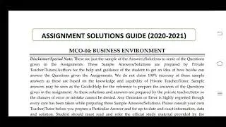MCO 04 Ignou Solved Assignment 2020-21
