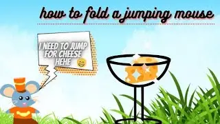 how to make origami jumping mouse  🐁 | By Sandy and Veda