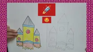 Art by kids: #rocket 🚀 for kid's 🤩|| My new drawing #anayadrawing @FDTimes-k3l #viralvideo 