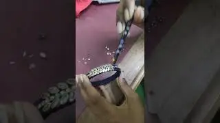 #stone  thread aari bangle
