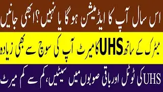OMG UHS MBBS MDCAT 2020 MERIT With Matric ! UHS MBBS EXPECTED MERIT 2020 ! MDCAT 2020 LATEST NEWS