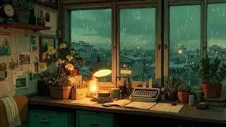 Rainy City Lofi Chill ~ Cozy Study Music for Late Night Focus & Work