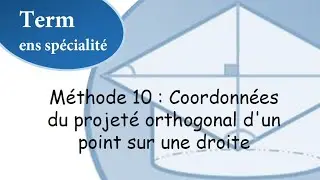 Méthode 10 : Coordonnées du projeté orthogonal d’un point sur une droite