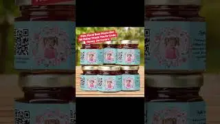 Pink Floral Bow Photo Girl Birthday Thank You Qr Code Honey Jar Favors, #zazzlemade, #MakeZamazing,