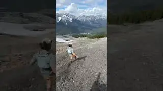 Scree run #mountains #canmore #hikingtrail #climbing