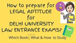How to prepare Legal Aptitude for Delhi University Law Entrance Exam|Legal Aptitude Books for DU LLB