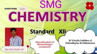 classification of Monohalogen compound.d) Vinylic halides. e) Haloalkyne. f)Aryl halide or Haloarene