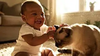 Baby's Gentle Boop vs. The Fluffy Cat (Cinematic 4K)
