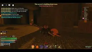 I fought General Argos with server shut down timer(Arcane odyssey, P1)