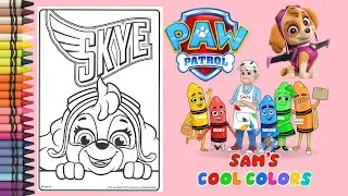 Coloring PAW Patrol Skye | PAW Patrol Movie Skye Coloring Pages | Crayons