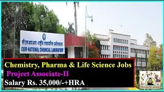 Chemistry job vacancy 2021 MSc Life Science Job M Pharma Job Chemistry vacancy CSIR Recruitment NCL
