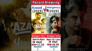 Emergency vs Azaad Box Office Collection | Azaad 5th day collection #short