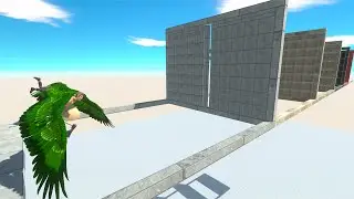 Flying Through Walls : Humans - Animal Revolt Battle Simulator
