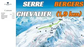 Serre Chevalier green ski piste Bergers (1,9 km) best for beginners!