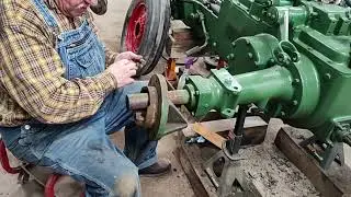 Oliver Super 55 front axle and rear hubs installing 