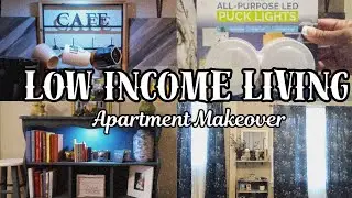LOW INCOME LIVING APARTMENT MAKEOVER 2024/ LIGHTS AND CURTAINS/#lowincome /DonniceDale'sLivingSpace