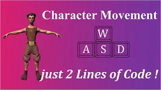 Character movement | In 2 Lines of Code | Unity Dev Tutorial | Unity3D