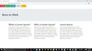 bootstrap buttons , jumbotron , responsive col-sm-4 tutorial