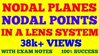 NODAL PLANES & NODAL POINTS IN A LENS SYSTEM || WAVE & OPTICS || WITH EXAM NOTES ||