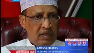 Garissa governor Nathif Adam blames a local politician for his frozen accounts saga