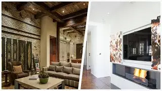 75 Living Space With A Metal Fireplace And A Concealed Tv Design Ideas You'll Love 🔴