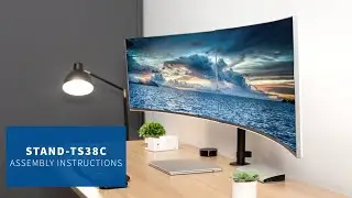 STAND-TS38C Telescoping Dual Monitor Desk Mount Assembly by VIVO