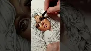 Coloring Darker Skin with 3 Colors + Black Pencil, Christine Karron Wildflower Folk #coloringbook