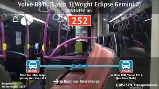 [SMRT] Service 252 | Boon Lay MRT/Bus Interchange to Joo Koon MRT