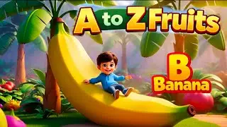 3D Animated A to Z | ABC Fruits Name | A for Apple B for Banana | Alphabet Adventure with Akku