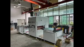 Automatic Plastic box die cut machine testing 20220523,PET packing cover automatic die cut machine