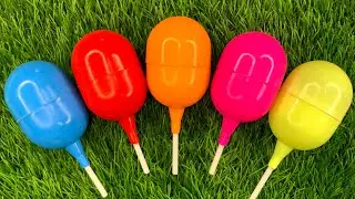 New Glitter Rainbow Lollipop Candy I Cutting| ASMR | Satisfying Video