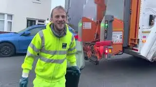 Bank Holiday collection: Green Waste bin men emptying bins in Bournemouth part 1 (01/05/2023)