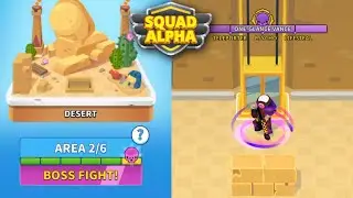 Squad Alpha | Desert, Area 2/6 Boss Fight - One-Glance Vance | Android Action Shooting Game