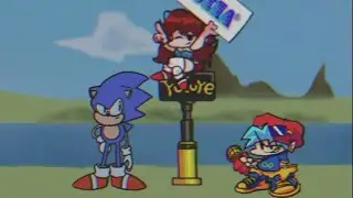 A Blazing Fast Showdown | .Vs Sonic CD - Mega CD Fnf Beat Battle