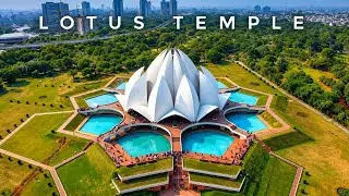 Lotus Temple, Delhi 🇮🇳 INDIA By Drone View |